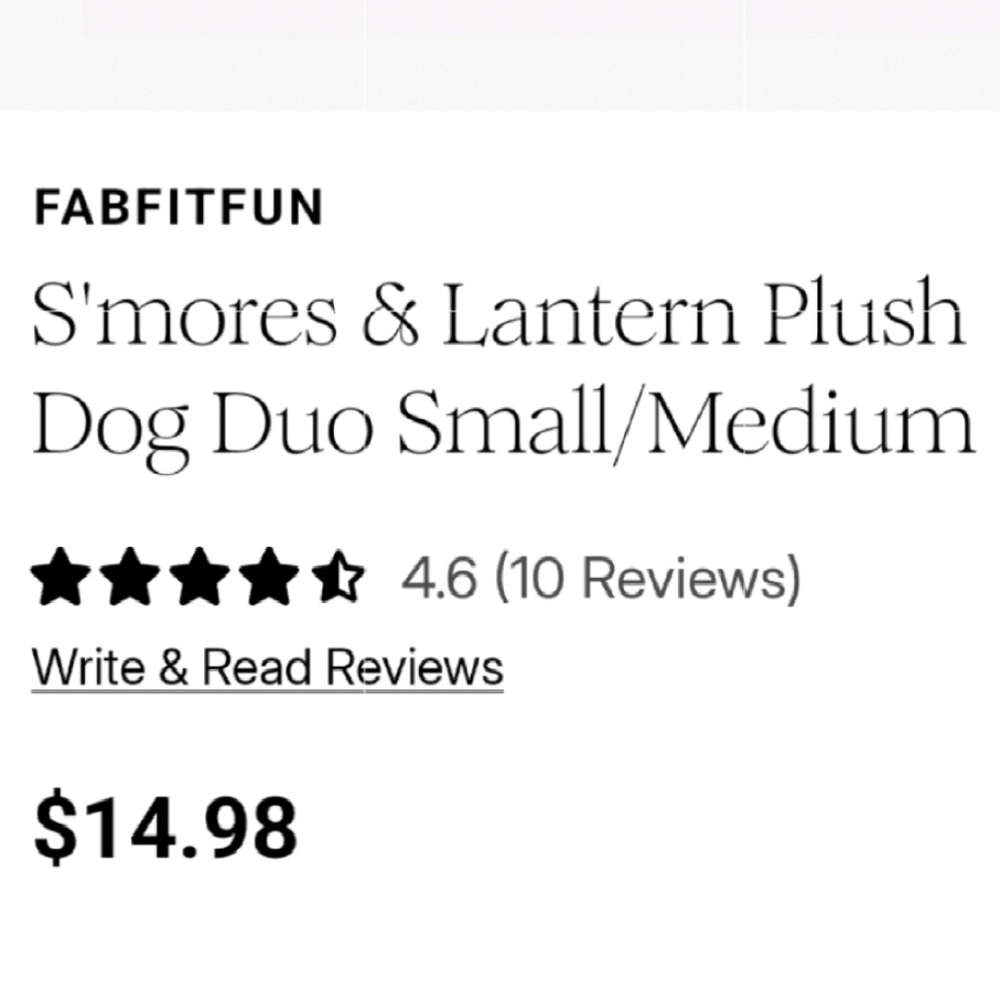 FFF S'mores & Lantern Plush Dog Toy Duo, Size S/M ~ NWT - Picture 3 of 7
